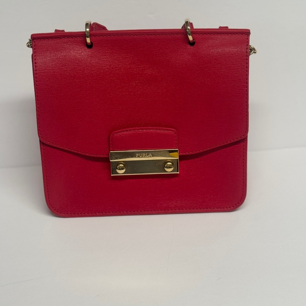 Furla Julia  Red Leather Crossbody Bag
